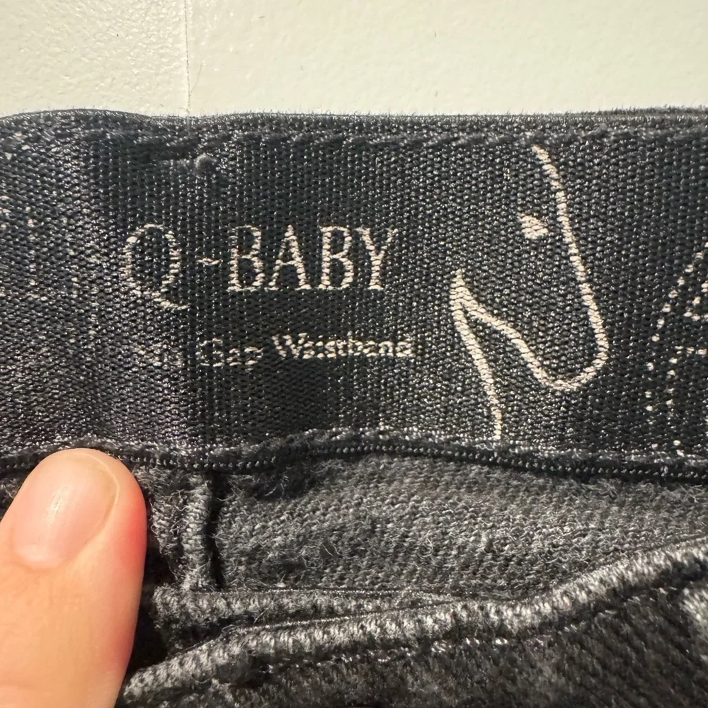 Wranglers Women's Q-Baby Jean #WRQ20BL-C Black Straight Leg Mid Rise 1/2 - 34